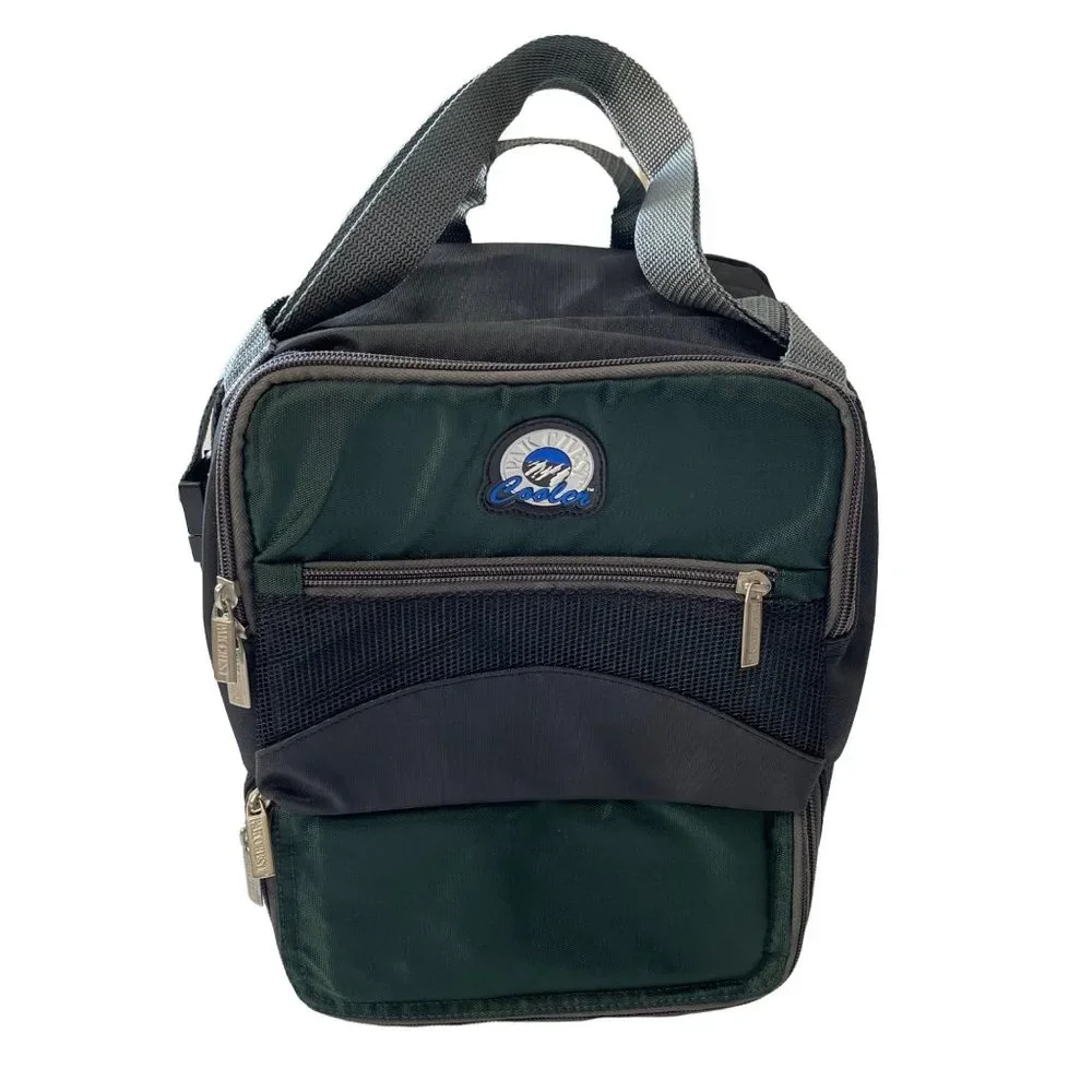 PAK CHEST COOLER Insulated Double Zip Compartment Adjustable Strap Green NWOT